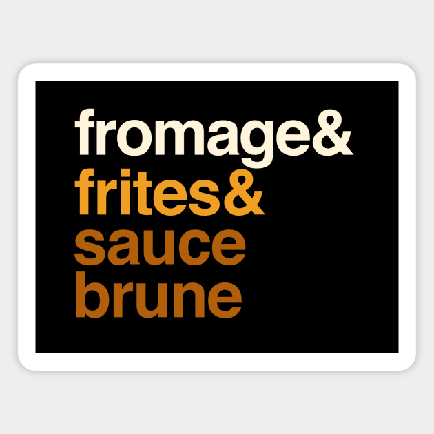 Deconstructed Poutine: fromage & frites & sauce brune - Foods of the World - Canada (in French) Magnet by AtlasMirabilis